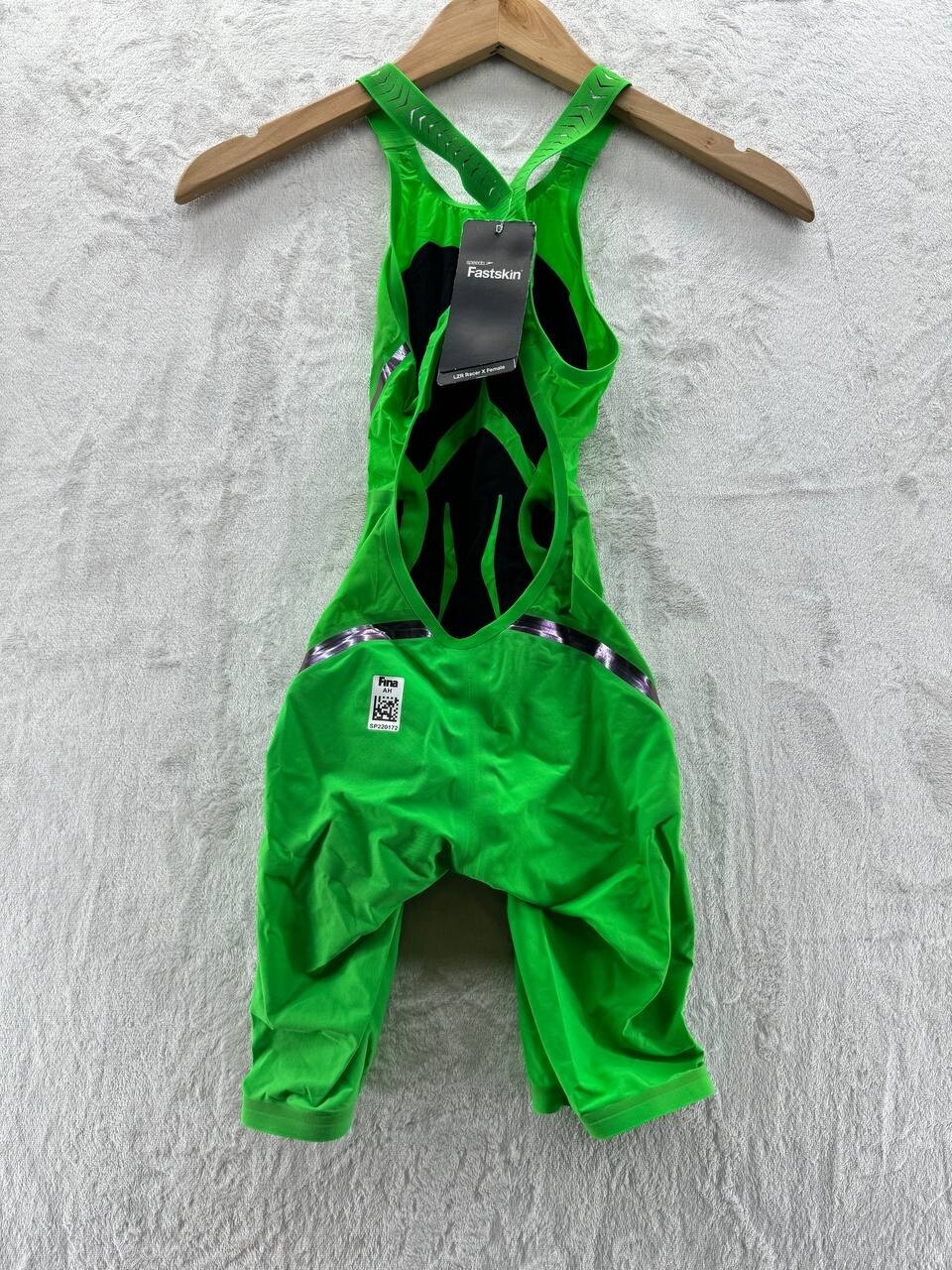 NWT – Speedo Women’s Lzr Racer X Open Back Kneeskin Swimsuit Bright Green Sz 21