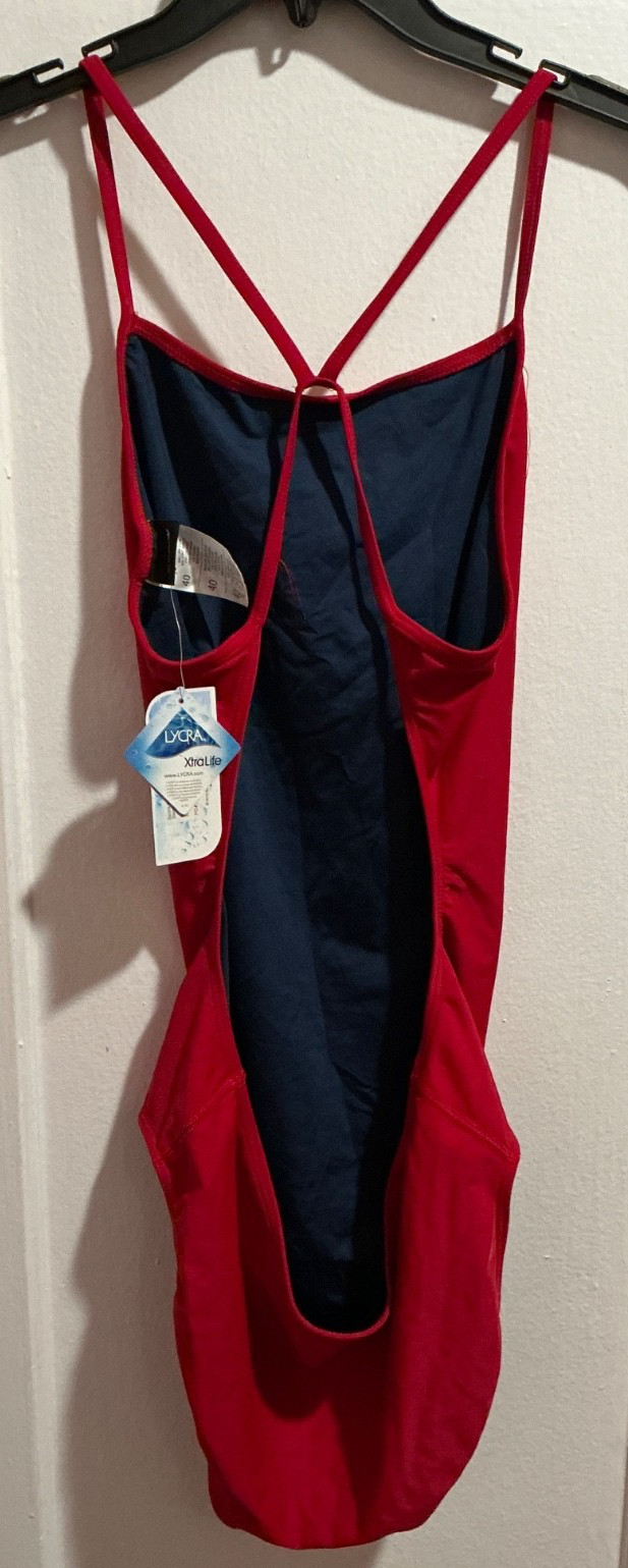 Brand New! Womens Red SPORTI One Piece Size 14/40 Swimsuit NWT