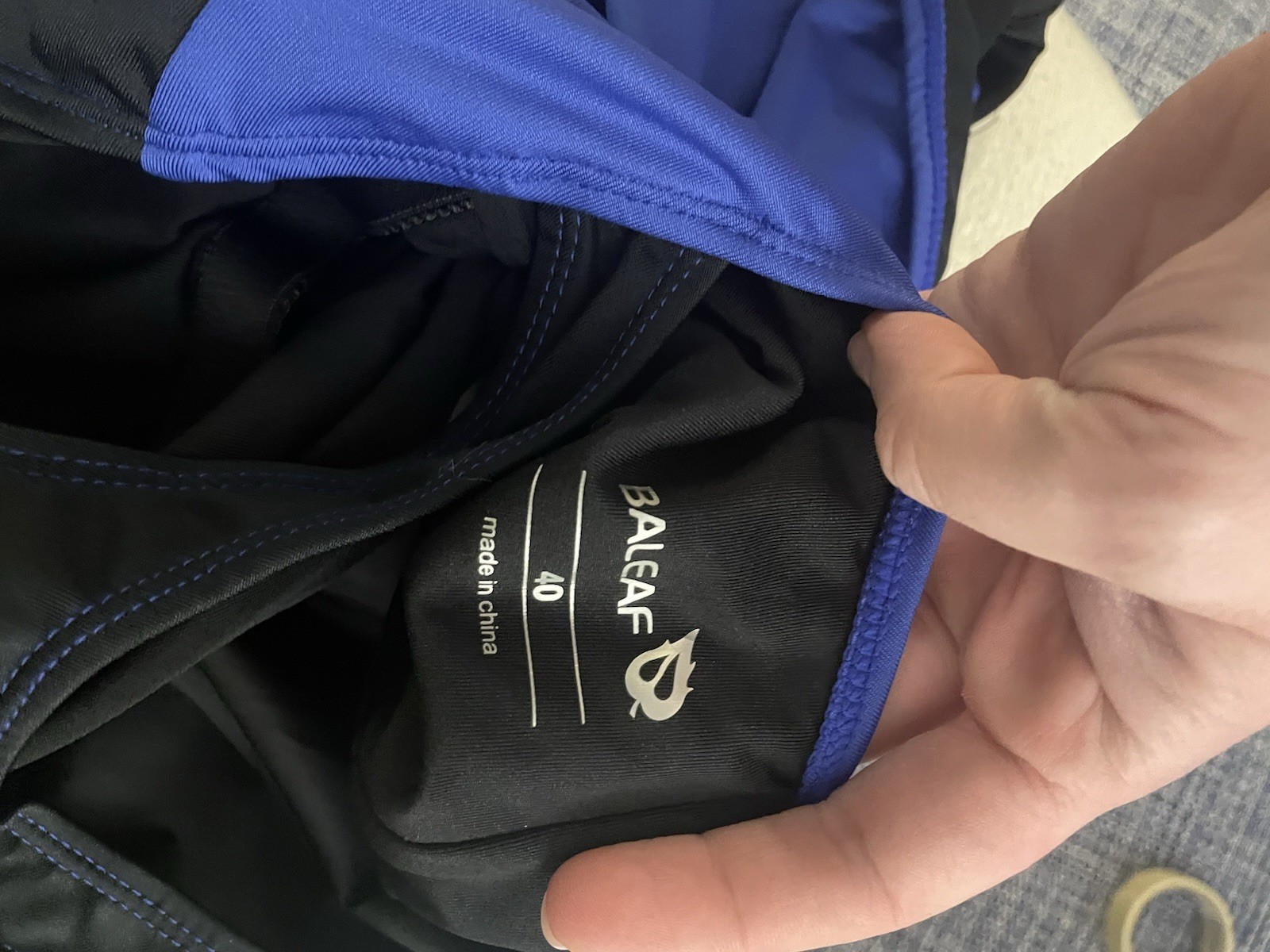 BALEAF Women’s One Piece Swimsuit Size 40 Blue Black Swimming
