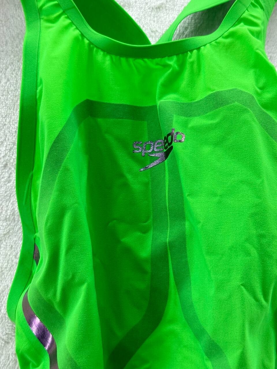 NWOT – Speedo Women’s Lzr Racer X Open Back Kneeskin Swimsuit Bright Green Sz 21