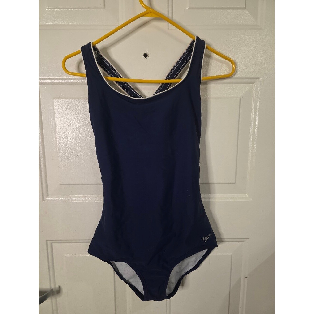 Speedo Navy Blue Cross-Back Athletic One-Piece