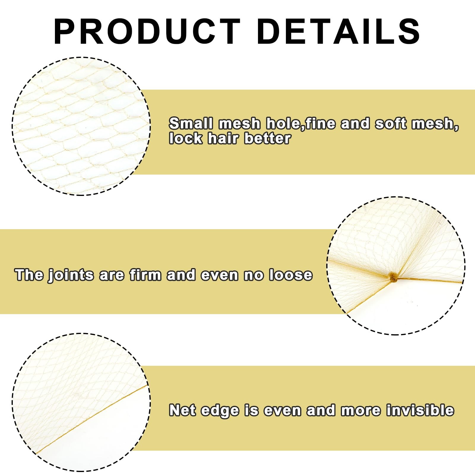 Blonde Ballet Bun Hair Net Set for Girls and Women – 20 Elastic Mesh Invisible H