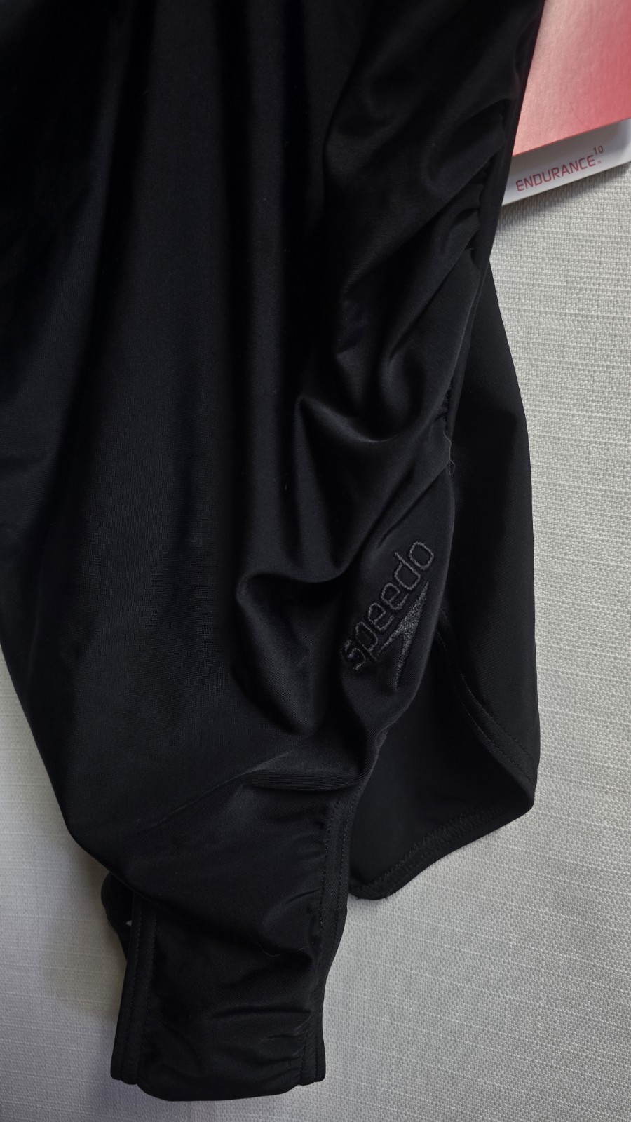 Speedo Maternity Swimwear Black One Piece Swimsuit U Back Womens Size S 32
