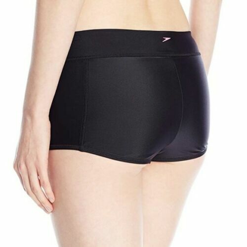 Speedo Women’s PowerFLEX Eco Solid Boyshort Bikini Bottom Swimsuit L