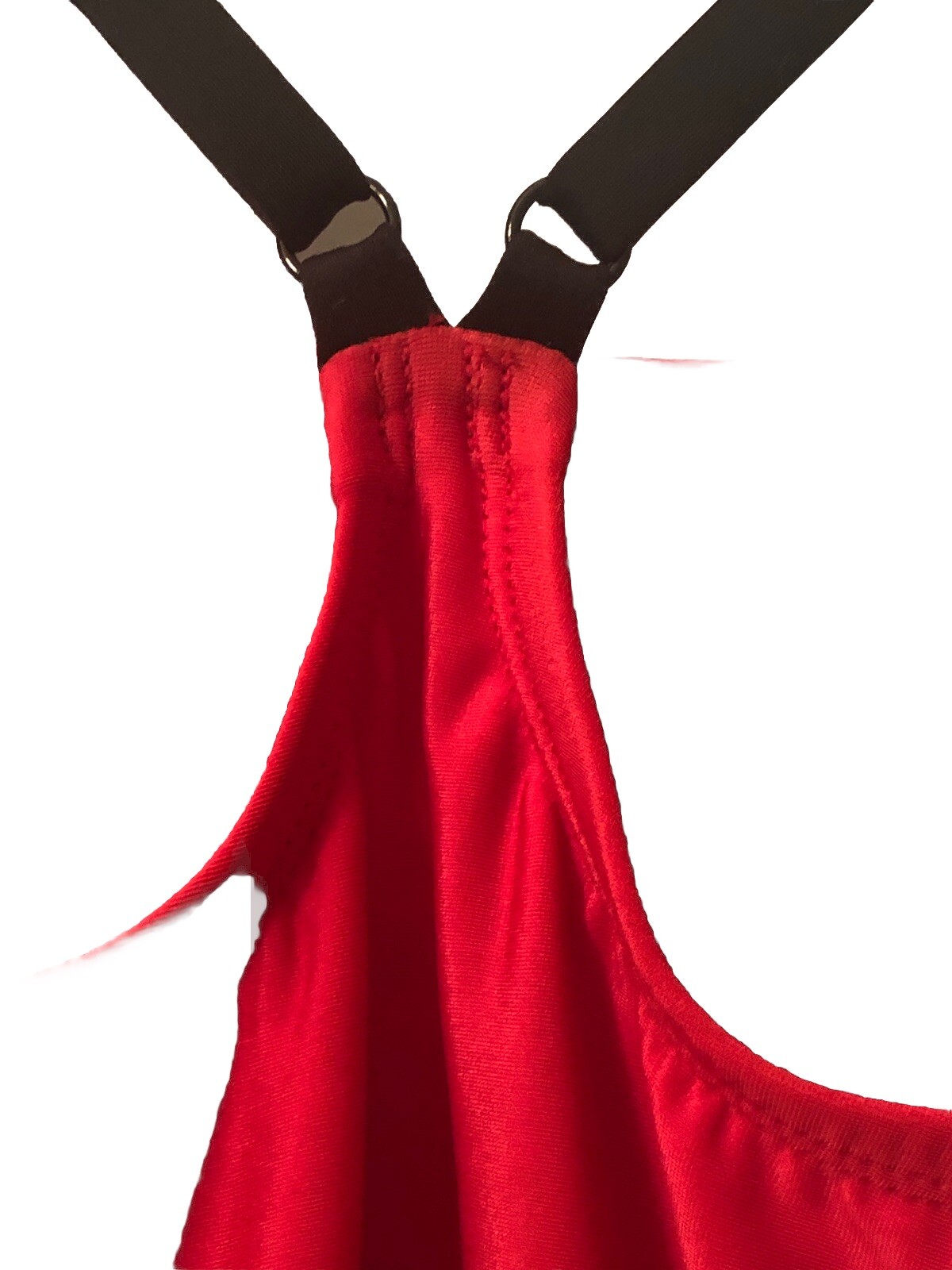 Joy Lab Racer Back Women Swimsuit M Red Black Color Block Corset SlimmerSwimmer