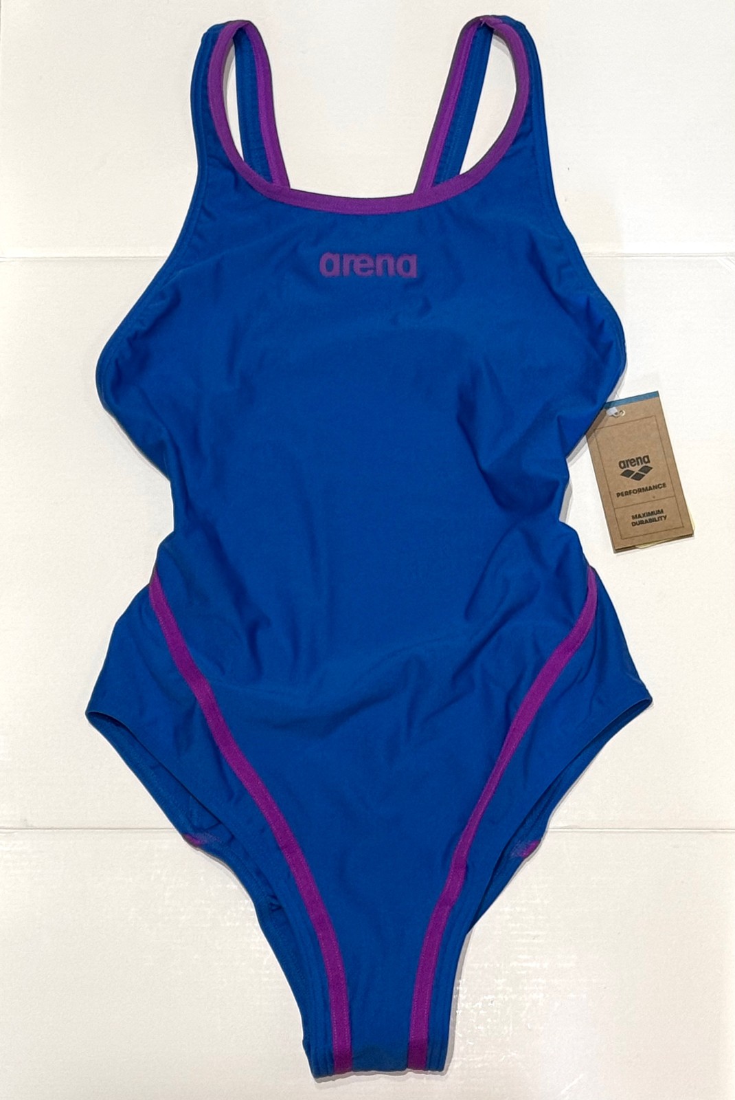 US 32 Arena Women’s Performance Hyperflow Solid Tech Back Swimsuit Imperial Blue