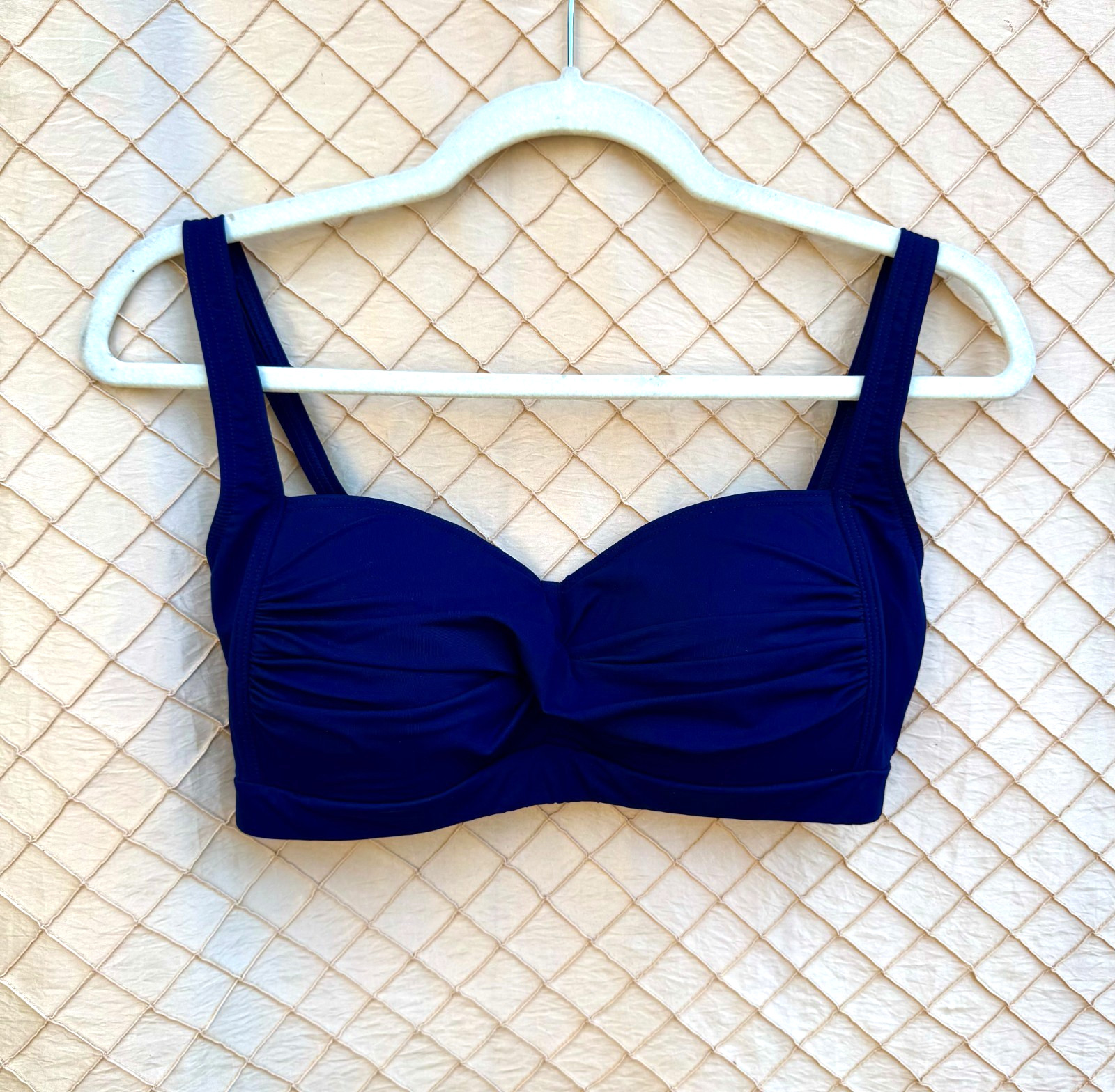 Niptuck Swim Size 8 Women’s Navy Blue Adj. Strap Swim Top