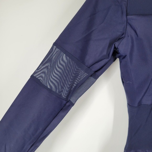 NWT NESY Rash Guard Swim Bodysuit Womens Small Navy Blue Mesh