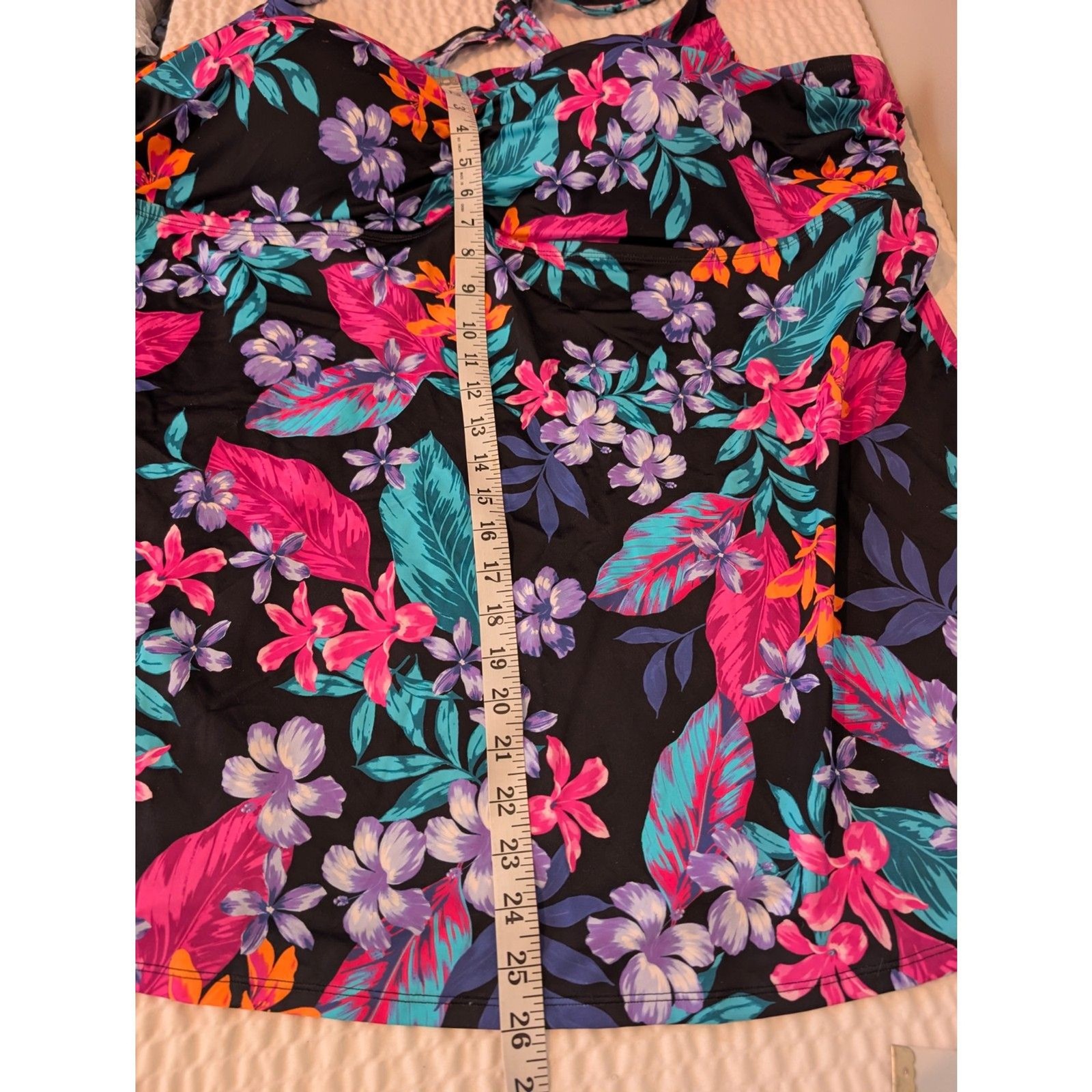 Women’s Swim 365 by Swimsuit For All Tankini Top Size 36 Paradise Floral NWOT