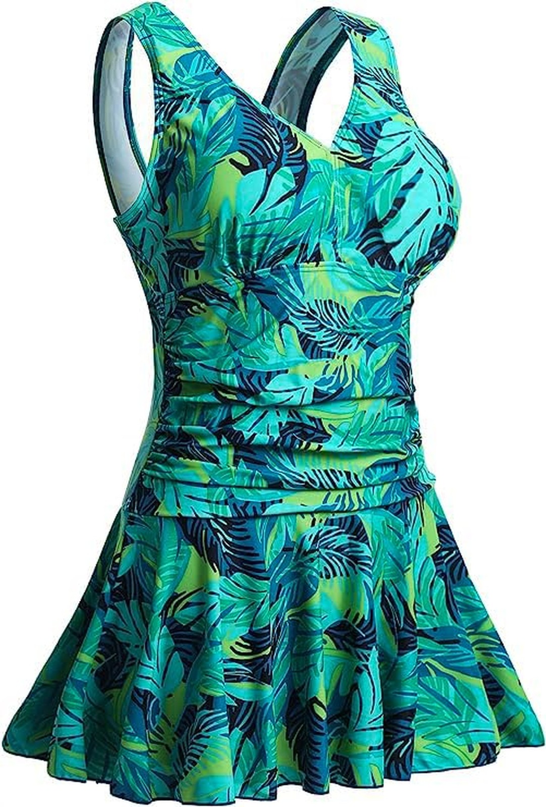 MiYang Women’s Plus-Size Flower Printing Shaping Body One Piece Swim Dresses …