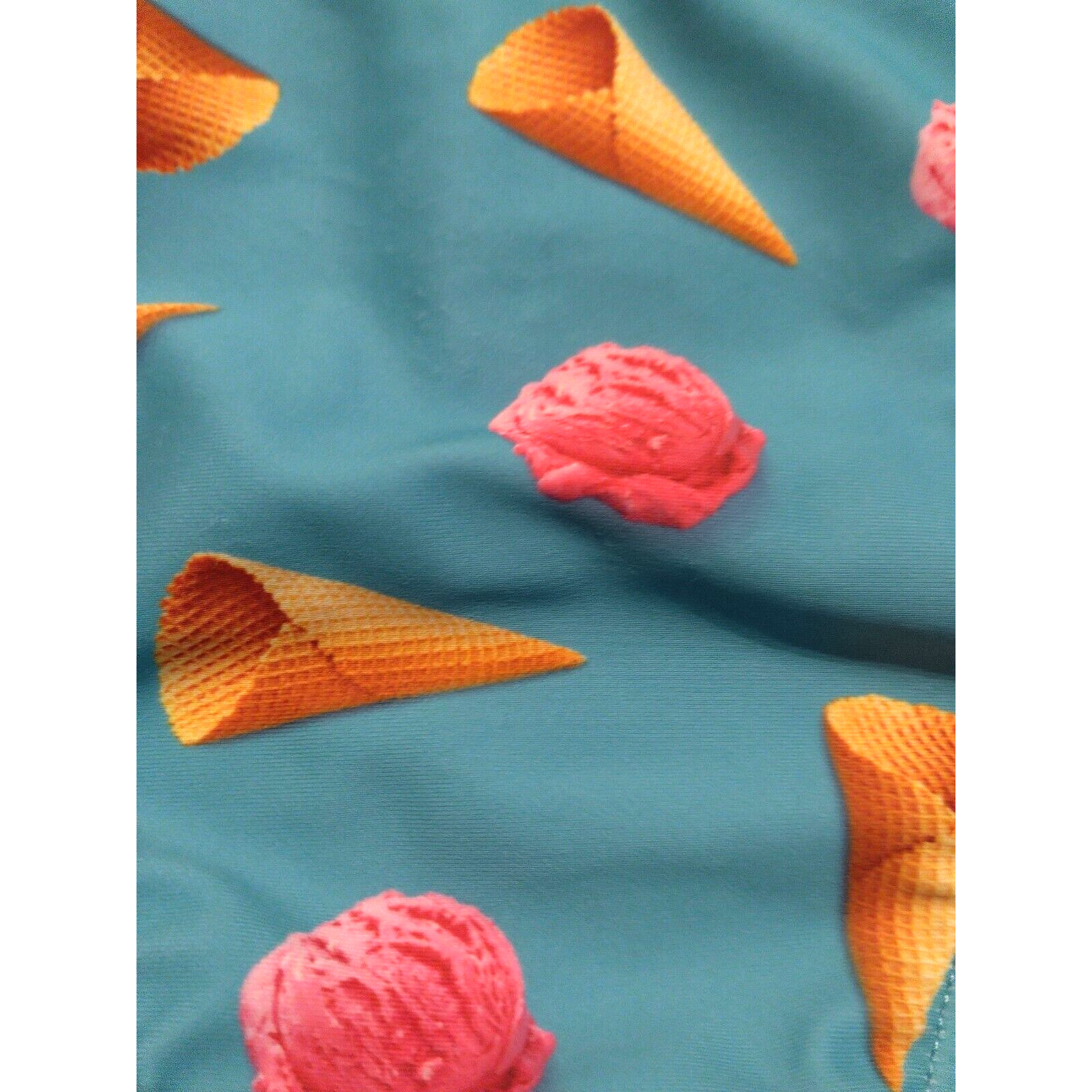 Women’s Undercurrent Blue Ice Cream Cones 2 Pc. Bathing Suit Swimwear Medium NWT
