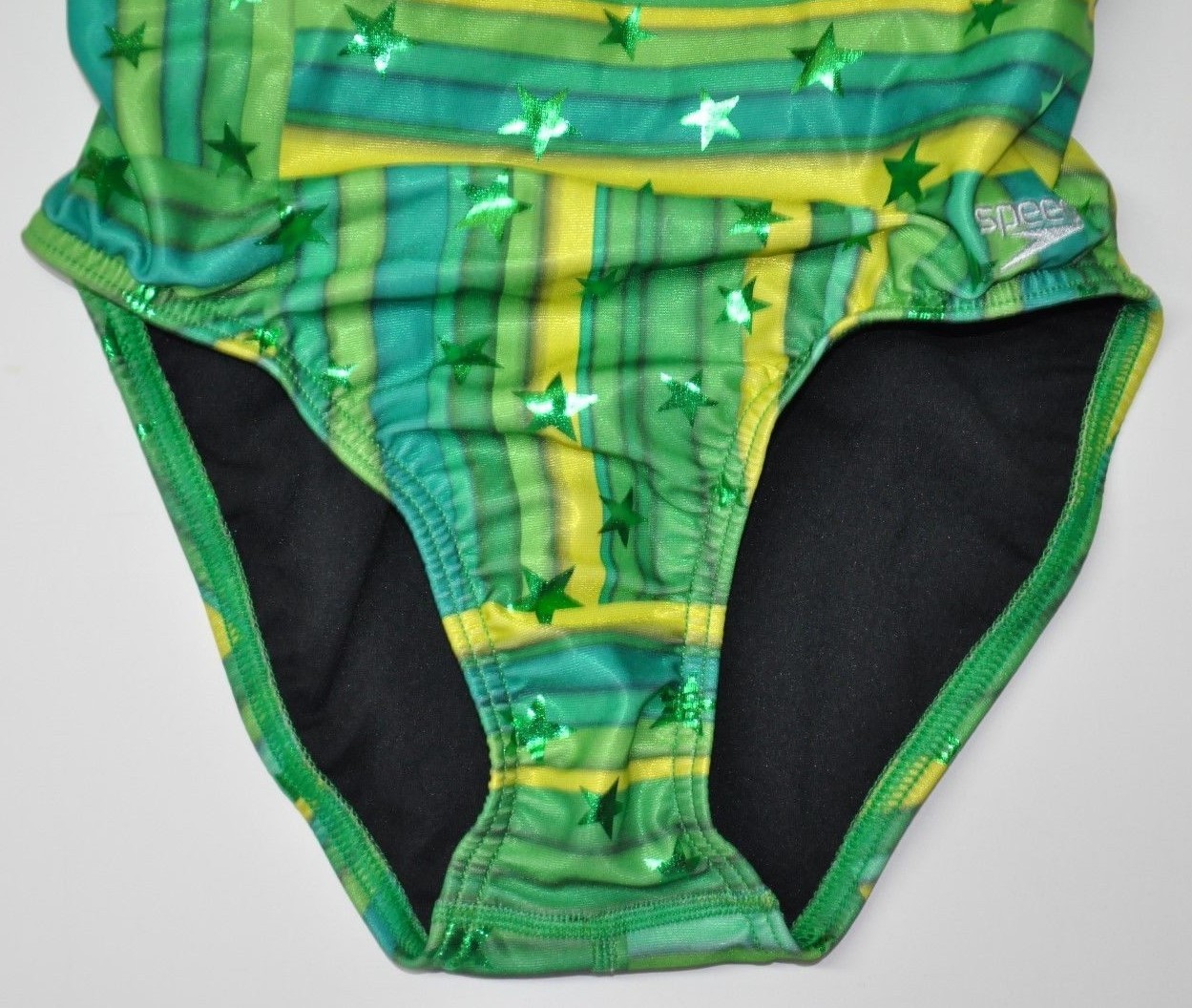 Speedo swimsuit one-piece Performance Racing Green Womens 6/ 32 Train Tech II