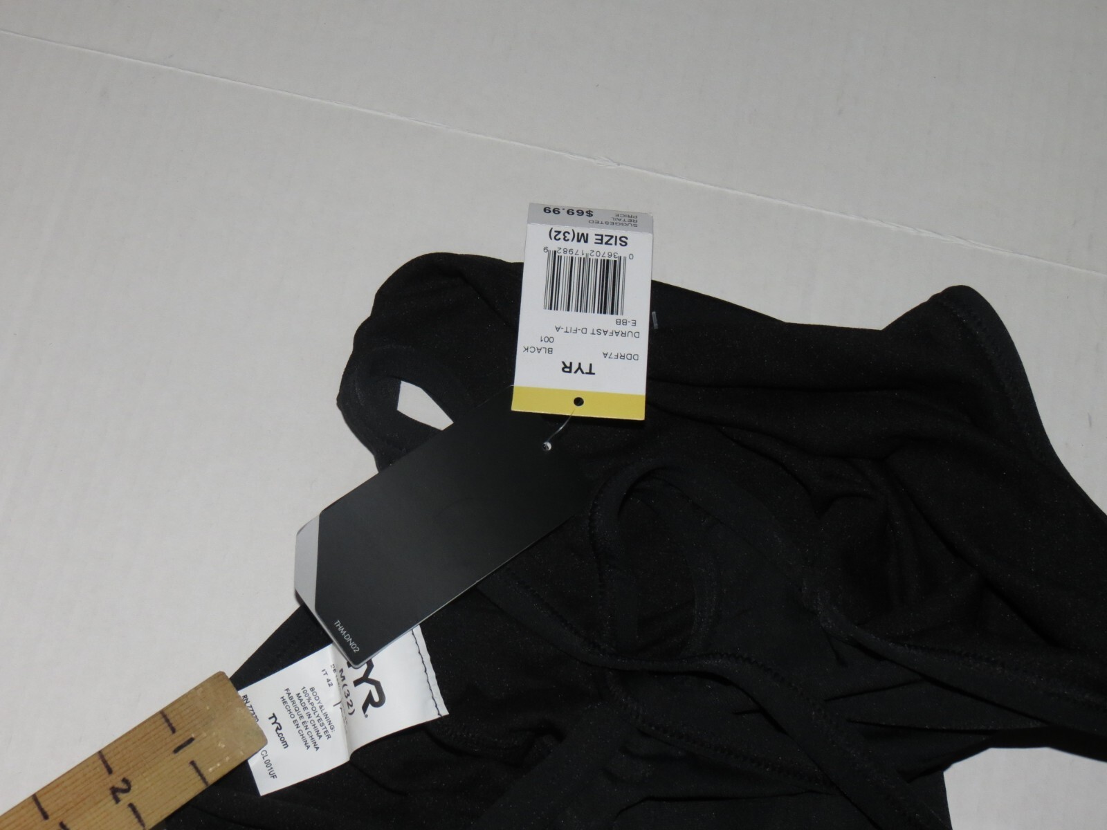 p7 TYR Women’s 32 Swimsuit Durafast Diamondfit Solid Black DDRF7A NWT $70