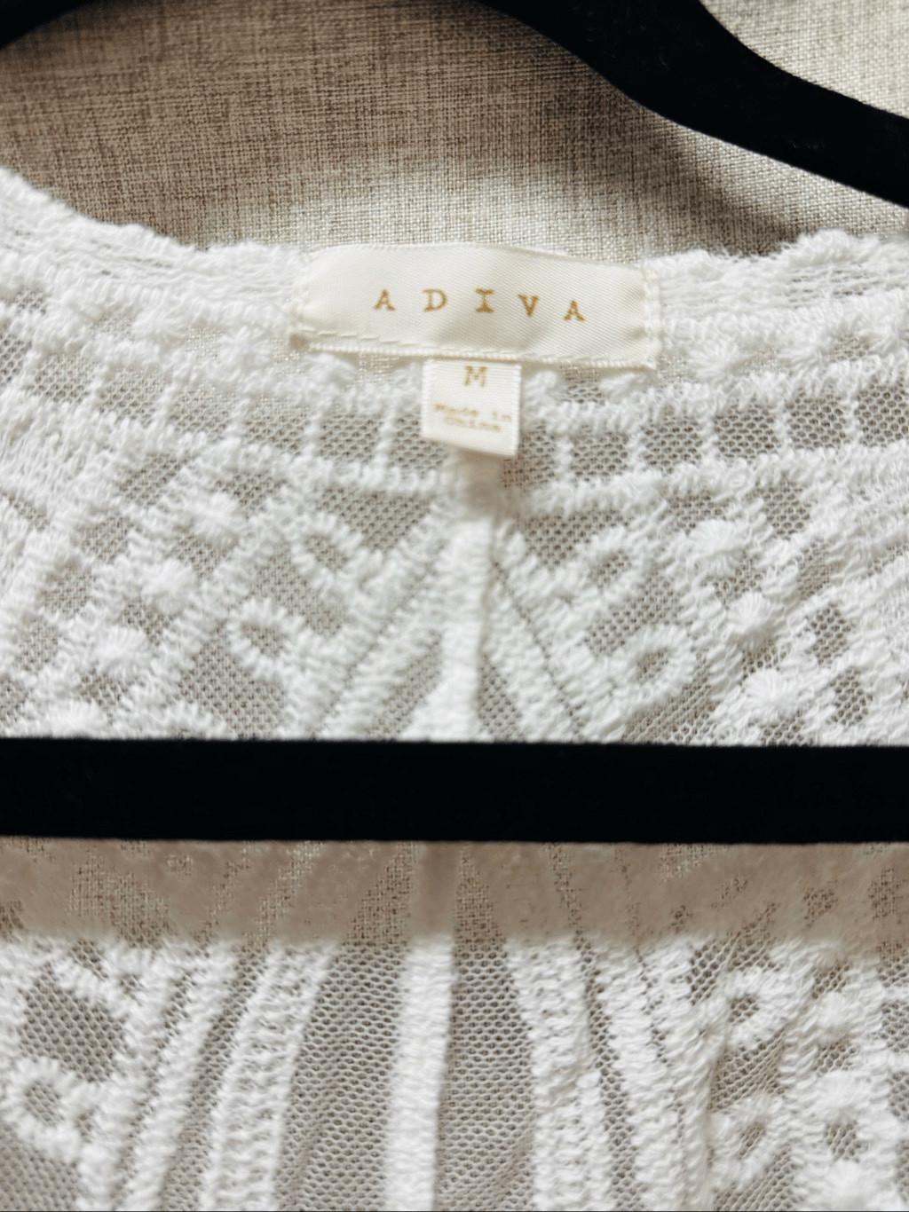 Adiva size medium cover up color white
