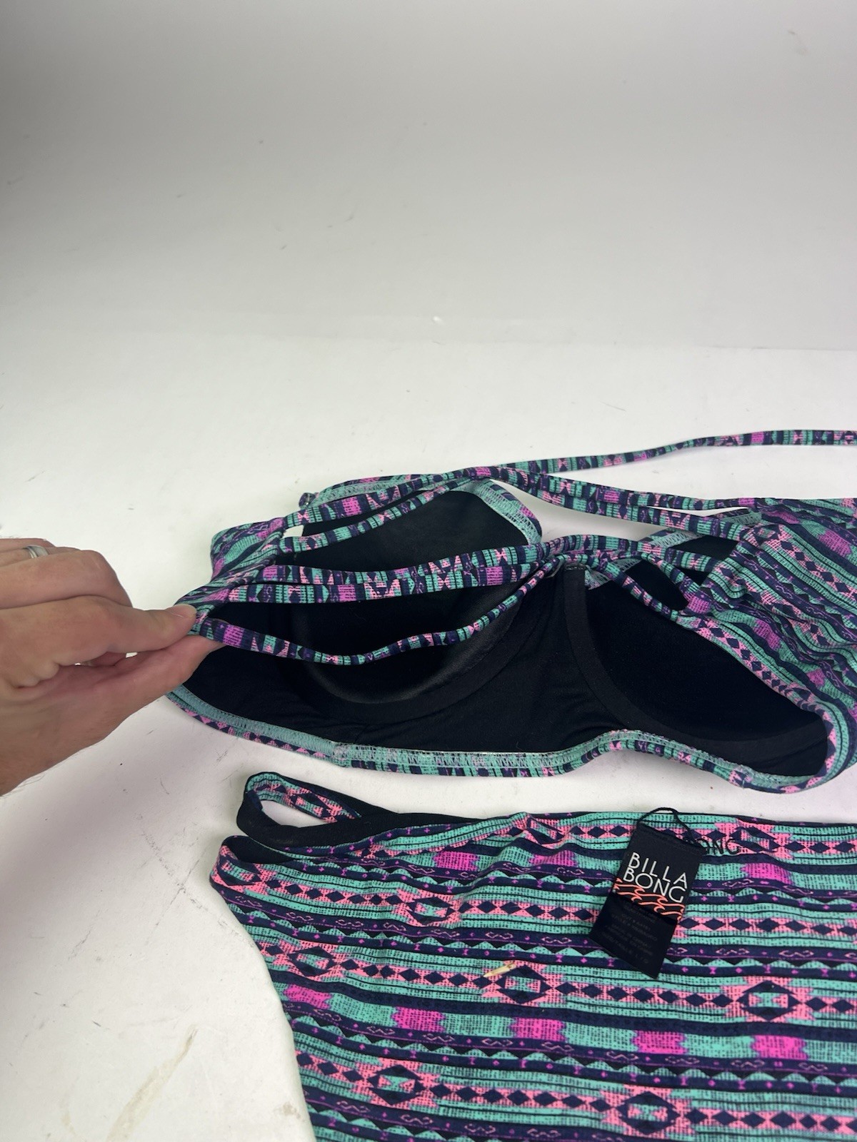 Billabong Geo Delight Swimwear Bikini Set Top & Bottom Women’s Size L