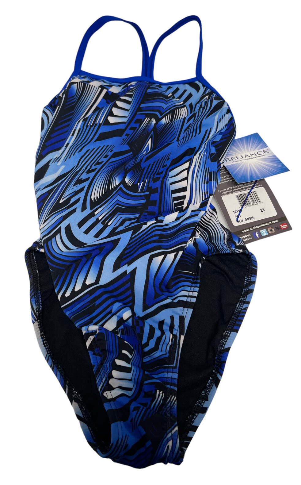 DOLFIN LADIES SIZE 28 RELIANCE BLUE GENESIS TRAINING SWIMSUIT NEW NWT SWIM