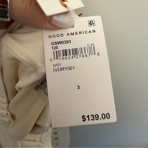 Good American Show Off One Piece Swimsuit White