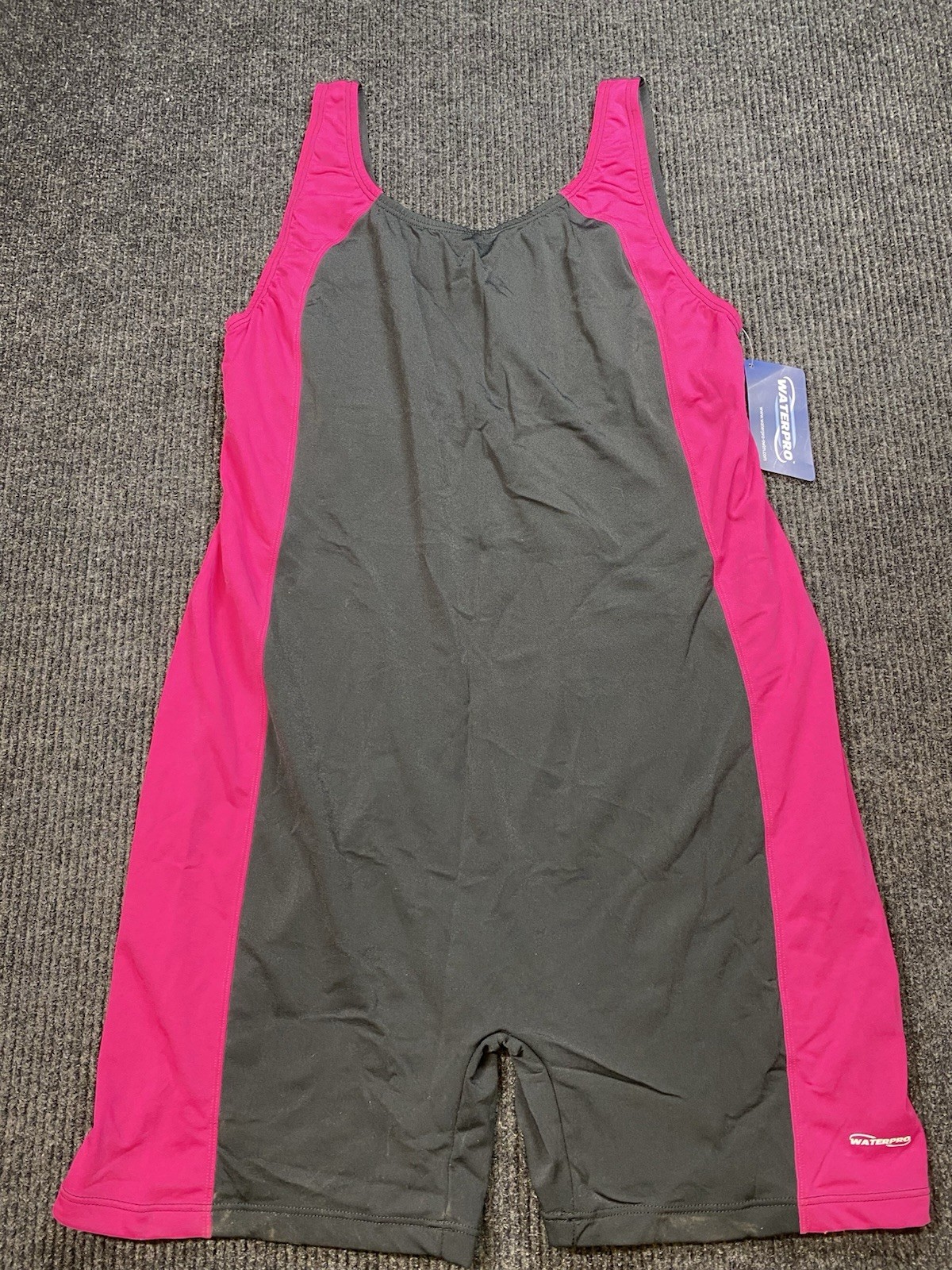 WATERPRO Splice Unitard Poly/PBT Competitive Swimwear Black/Pink Size 24
