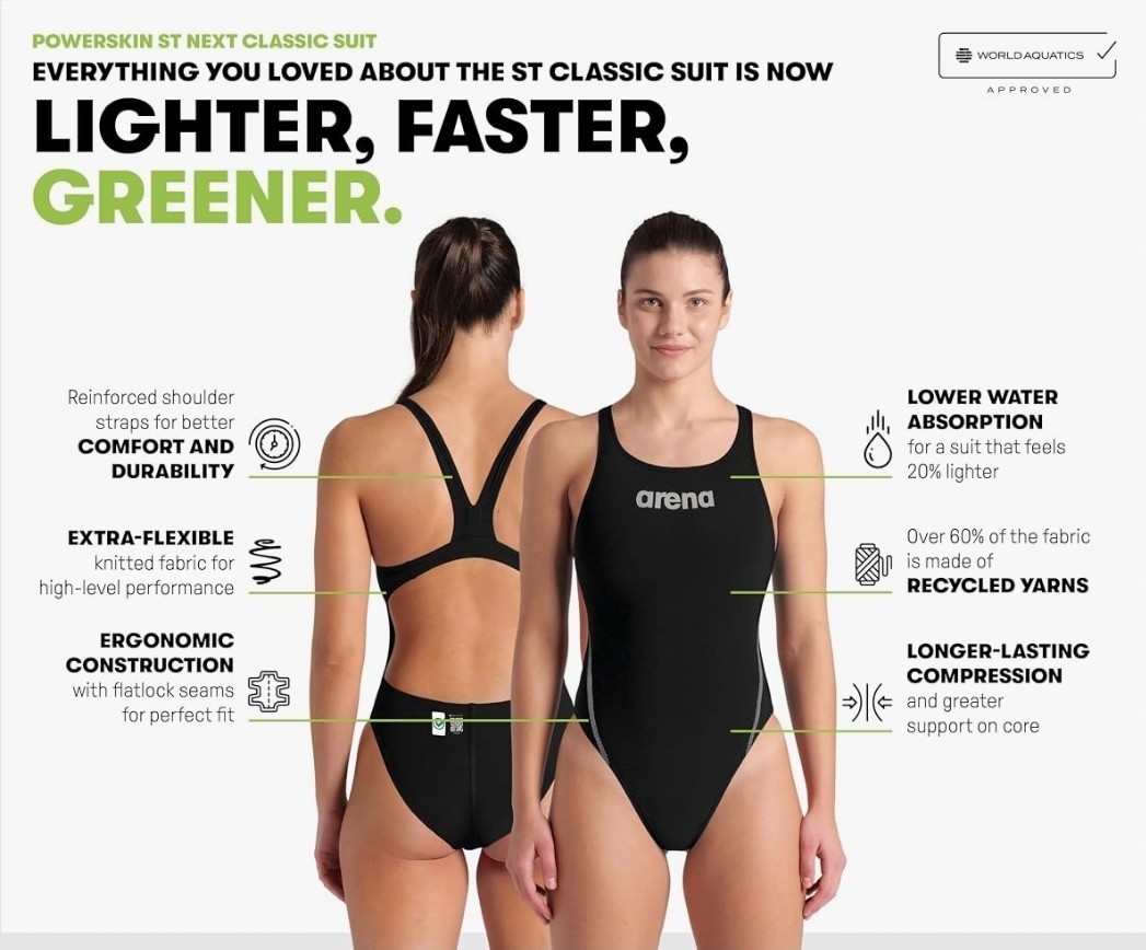 Arena Women’s Powerskin St Next Classic Tech Suit Competition Performance…