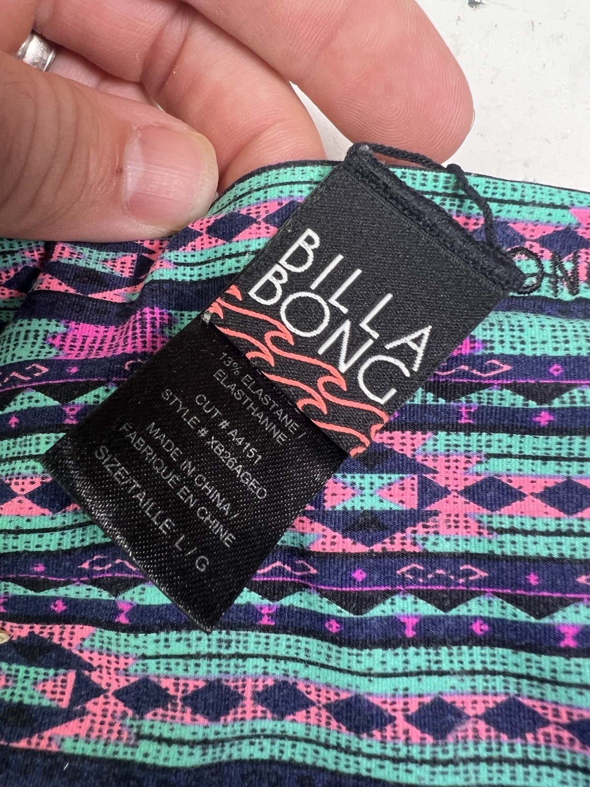 Billabong Geo Delight Swimwear Bikini Set Top & Bottom Women’s Size L