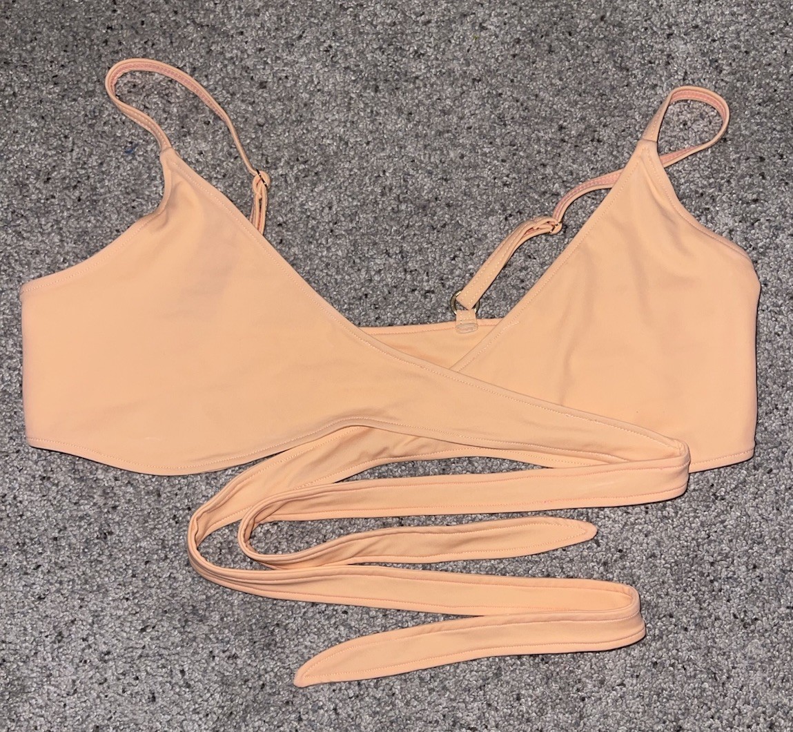 Monday Swim St. Barth’s Bikini Peach Medium Top & petite bottom beach Tropical