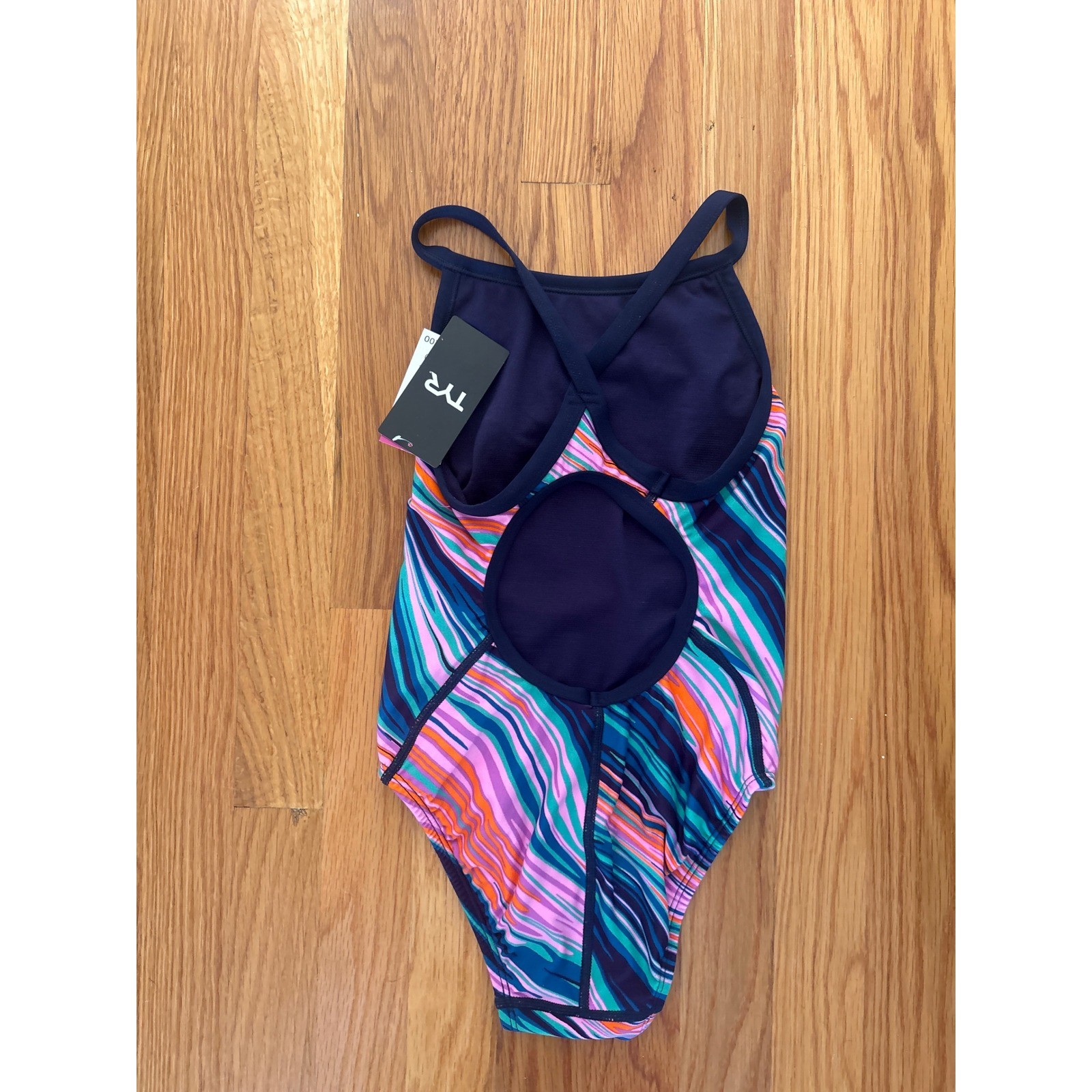 TYR Durafast Elite Diamondfit Swimsuit Womens XS 26 Pink Multi Riptide NWT