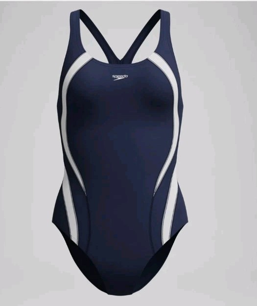 Women’s Speedo Swimsuit Size 4 | Fusion Splice One Piece, Navy, Hydrobra