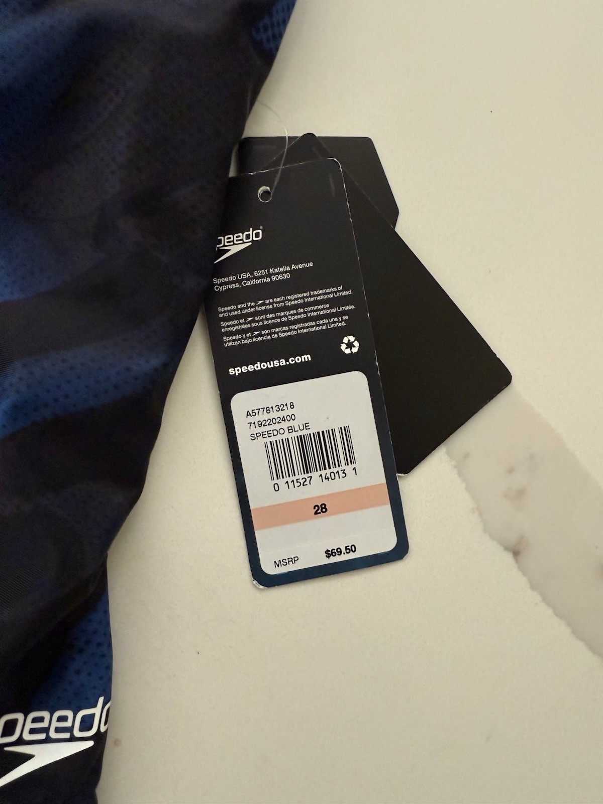 Speedo Women’s Natural Wonder Crossback Swimsuit Blue & Black Size 2/28