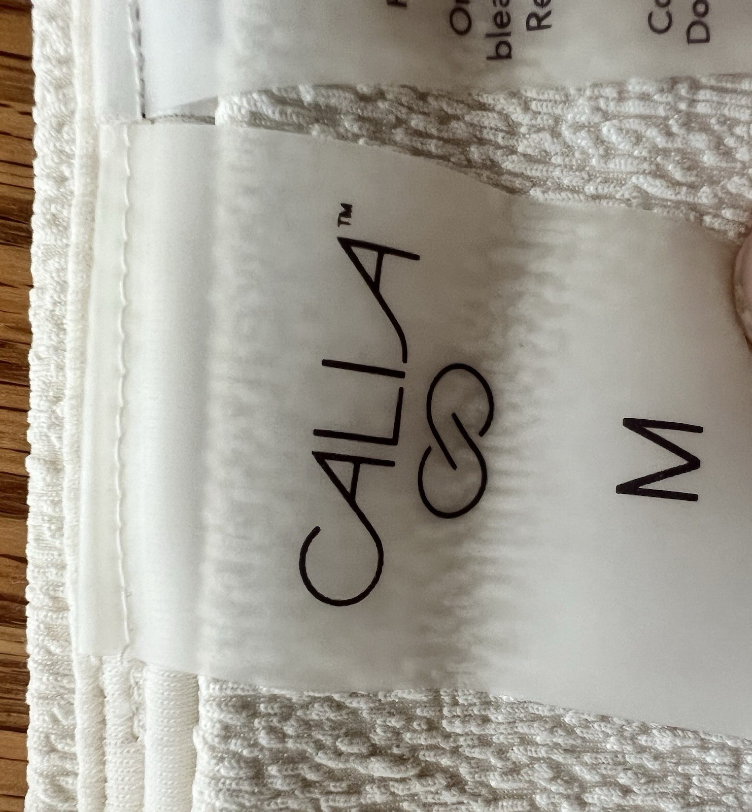 NWT Calia Light Cream Texture High Rise Swim Bottoms Size M