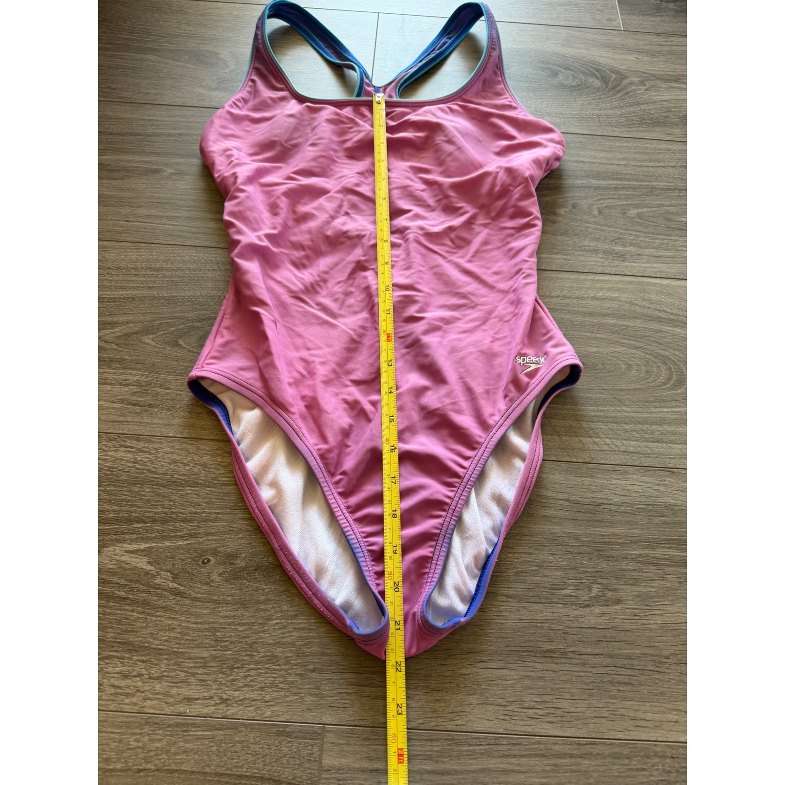 Speedo One Piece Swimsuit 10 Pink Racerback Athletic Swim