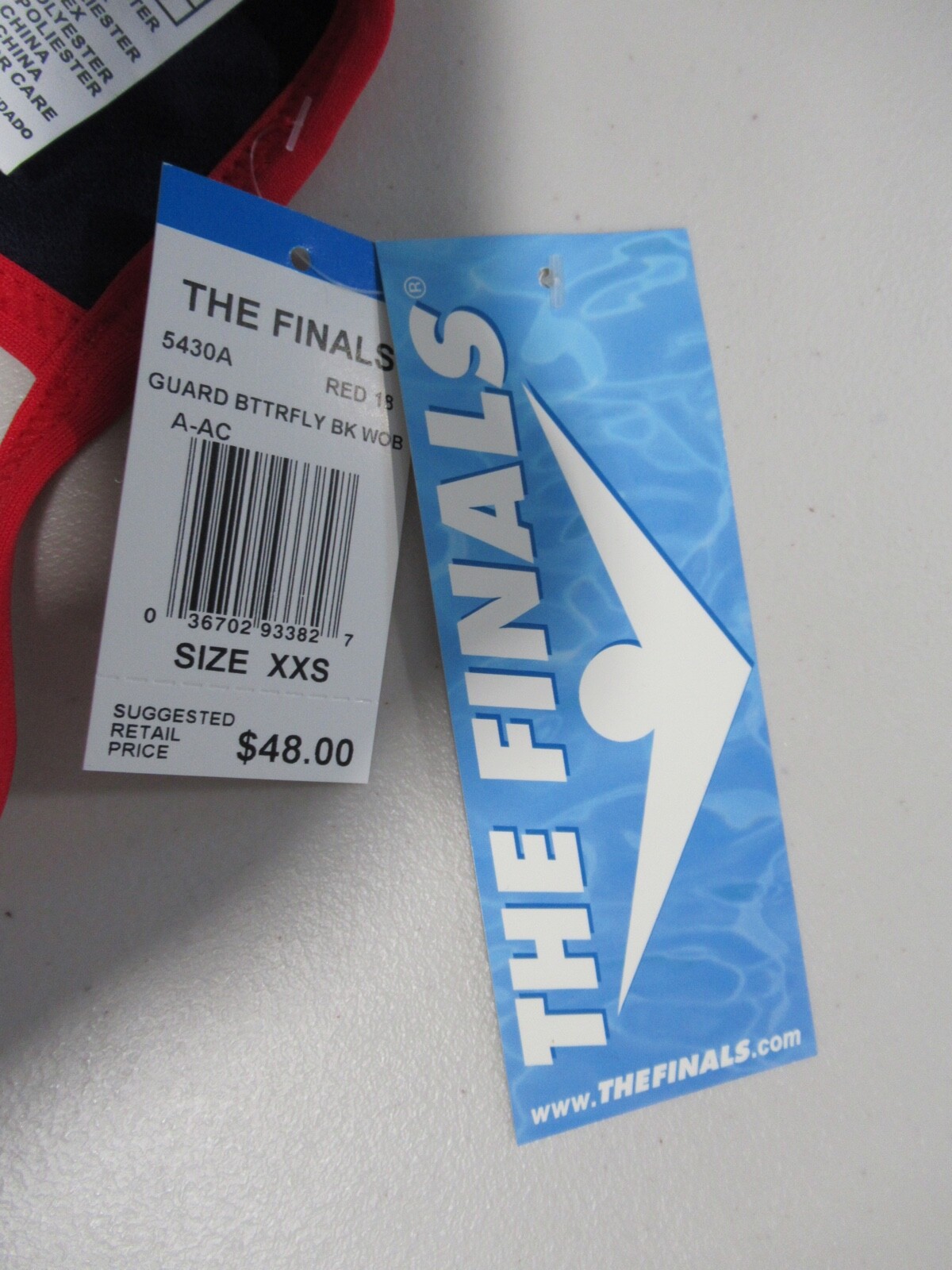 TYR The Finals Guard Bttrfly Size XXS Red *NWT*