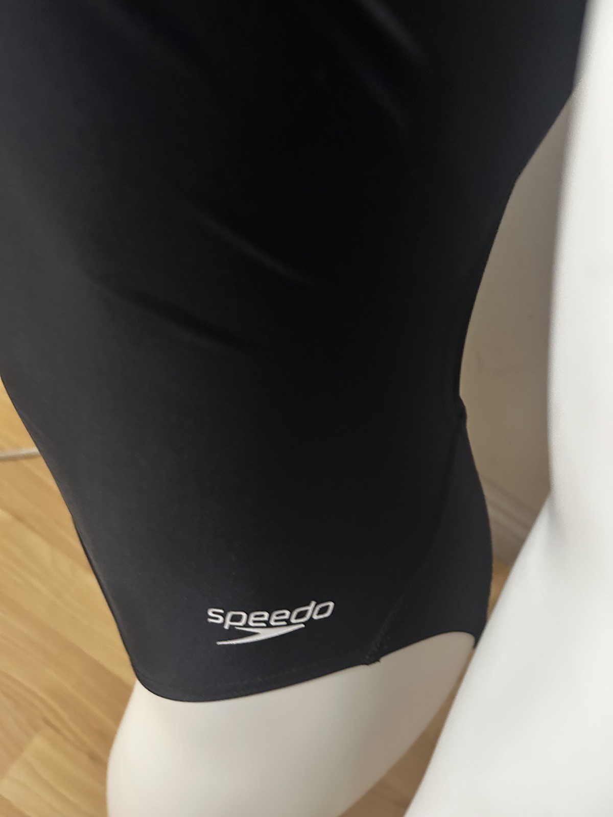 Speedo Pro LT One Piece Swimsuit Black Athletic Racerback Size 12/38