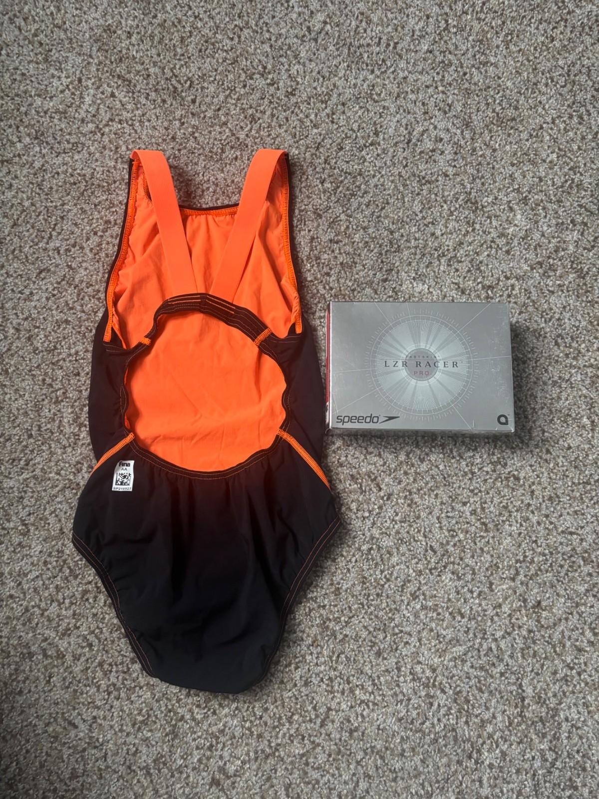 Speedo LZR Racer Pro, BRAND NEW, COLOR BLK/ORANGE, SIZE 32
