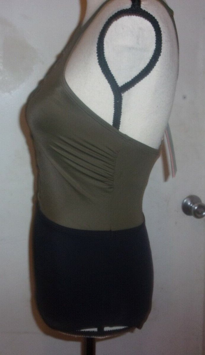 Coastal Blue Women’s Swimwear, One Piece Swimsuit, Size Small 4-6, Olive (C80)