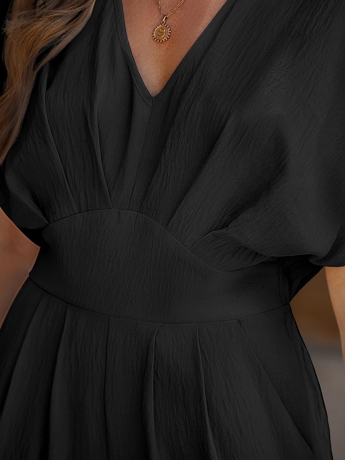 CUPSHE One Piece Jumpsuits for Women Casual Summer V Neck Batwing Sleeve Wide…
