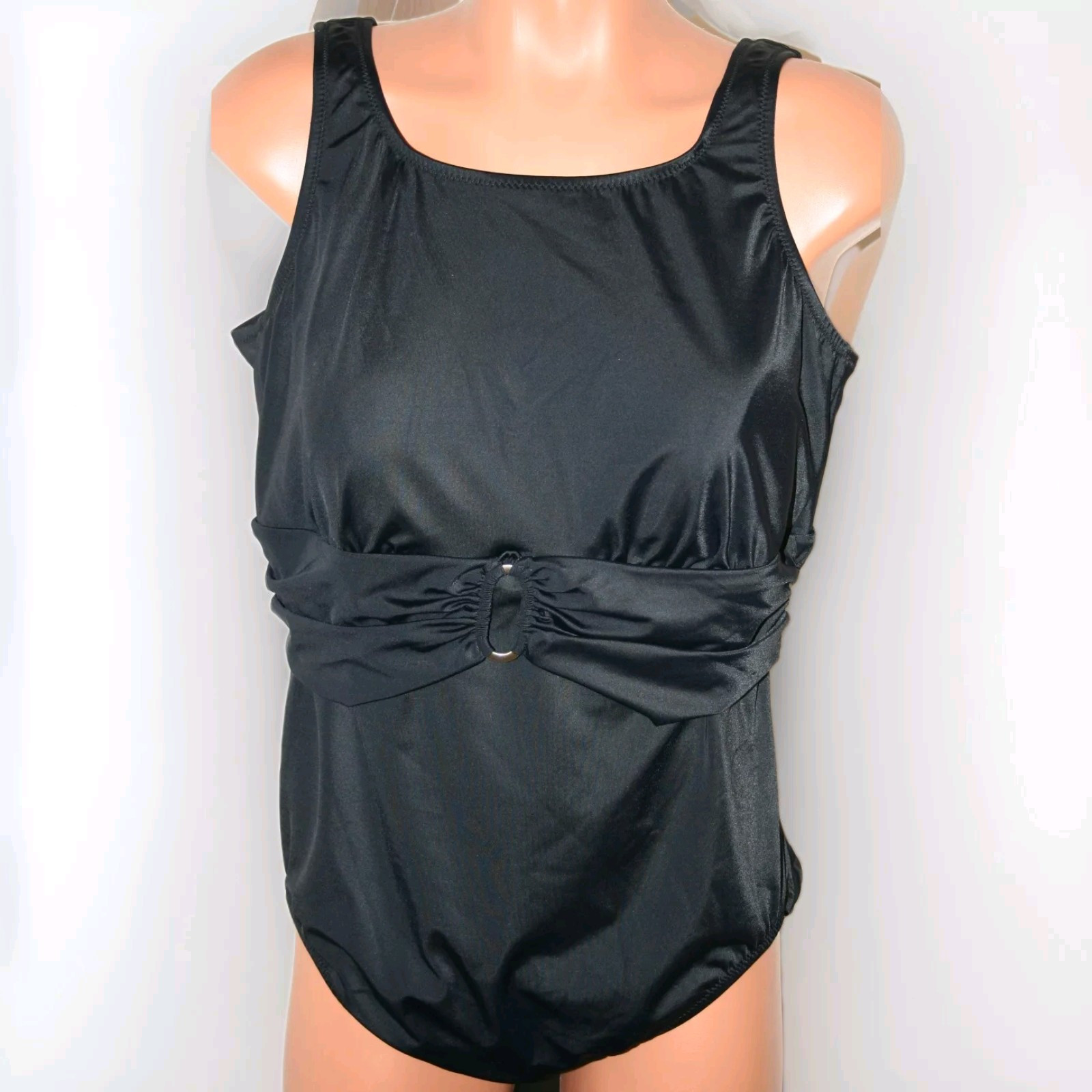 lands end PLUS SIZE ONE PIECE SWIMSUIT BATHING SUIT Women’s Size 22 Black 22w