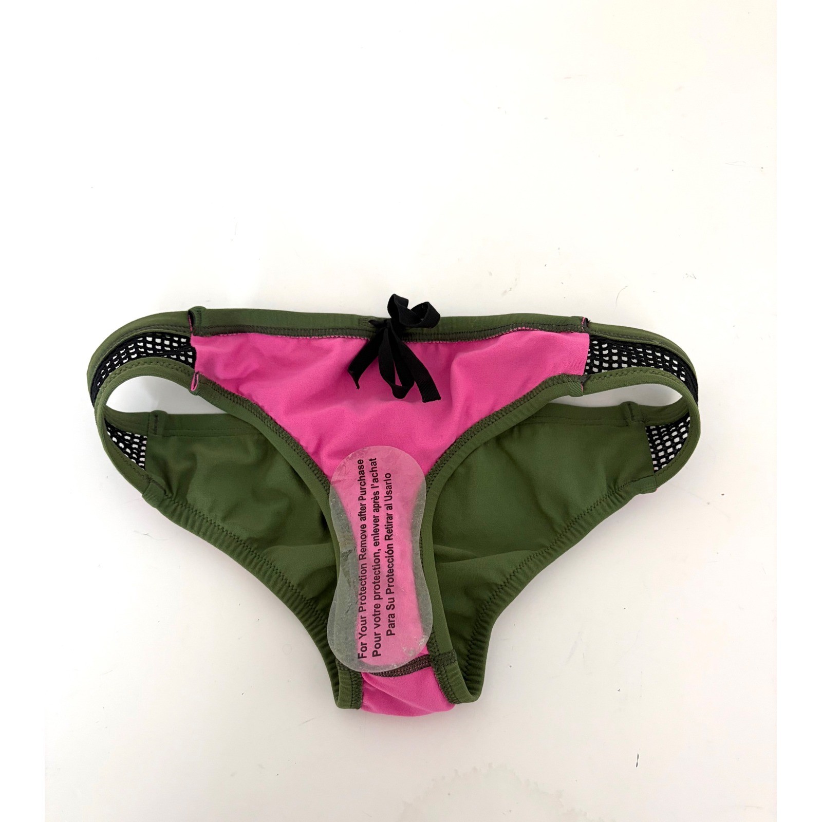 Speedo Athletic Turnz Endurance Practice Bikini Mesh Strappy Swim Set Olive Sz S