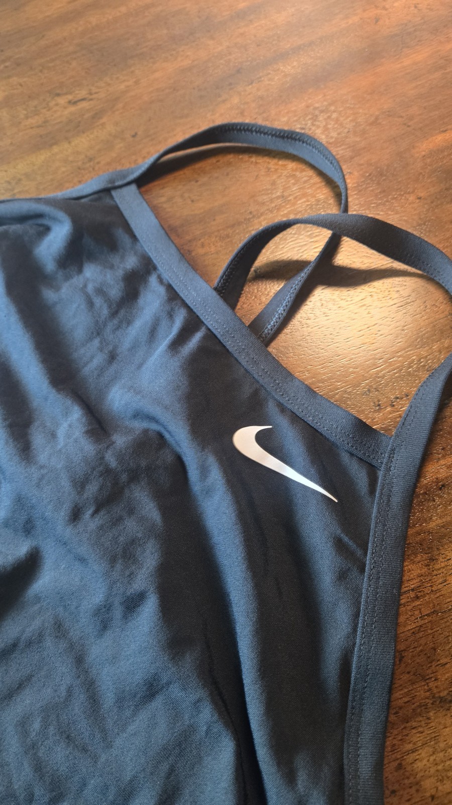 Nike HydraStrong Spiderback One Piece Swimsuit Black Womens Sz 12