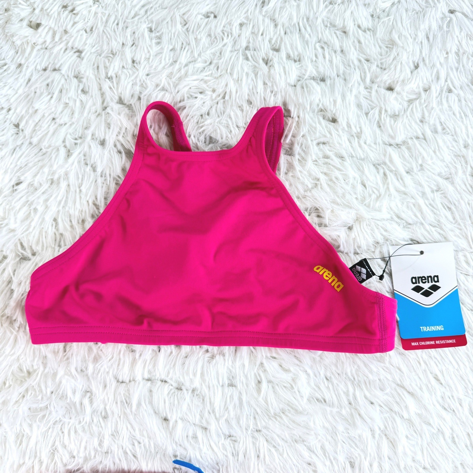 Arena Crop Tank Fresia Rose Yellow Pink Star Bikini Set XS 30 Y2K Retro Beach