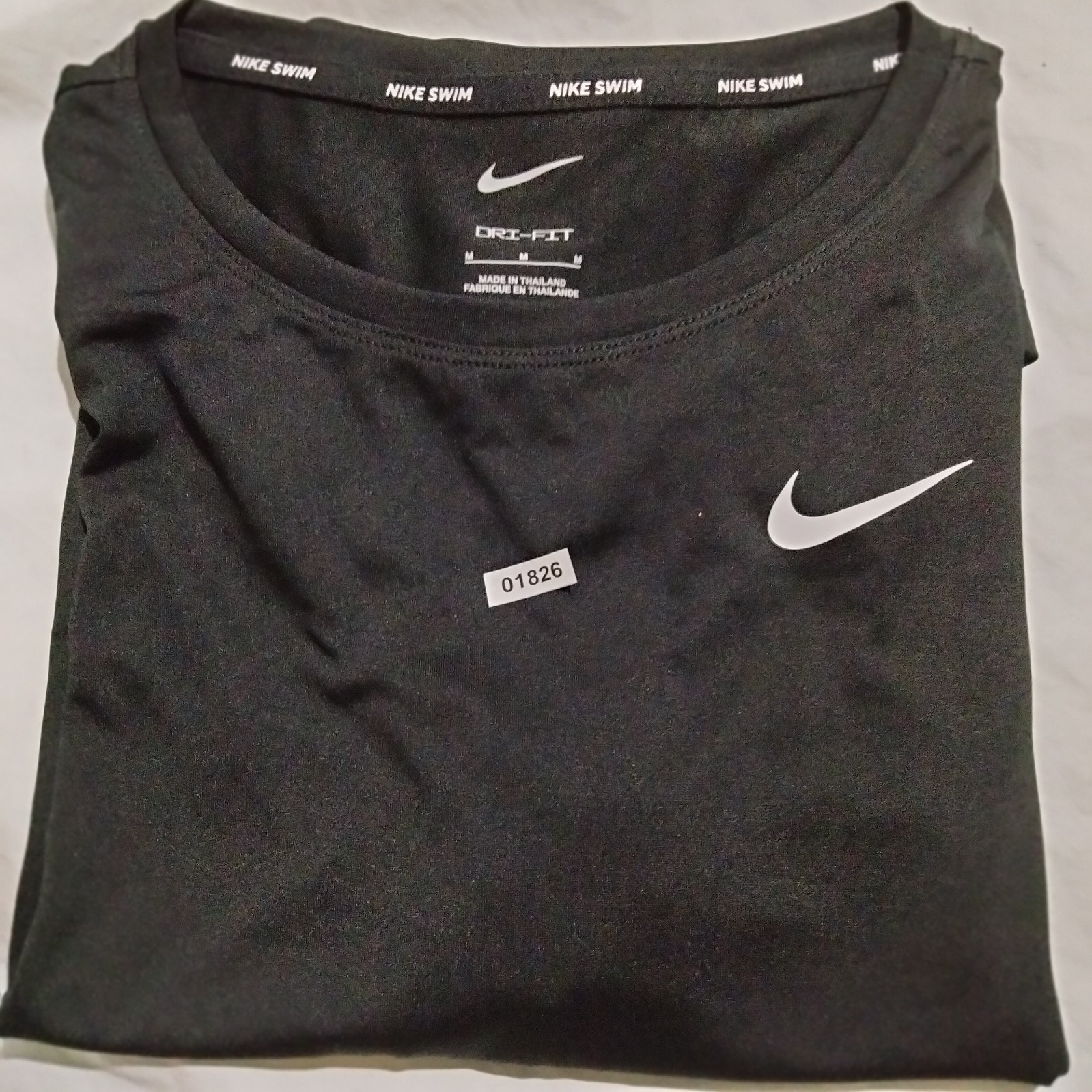 Nike Women’s Essential Hydro Short Sleeve Swim Shirt NESSD350-001 Black Size M