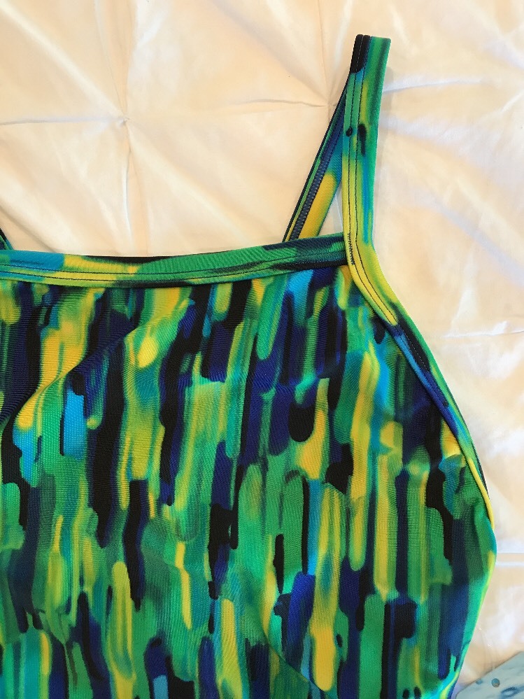 New Womens Speedo Blurry Green Blue Yellow ProLT Racing 28 NWT $40