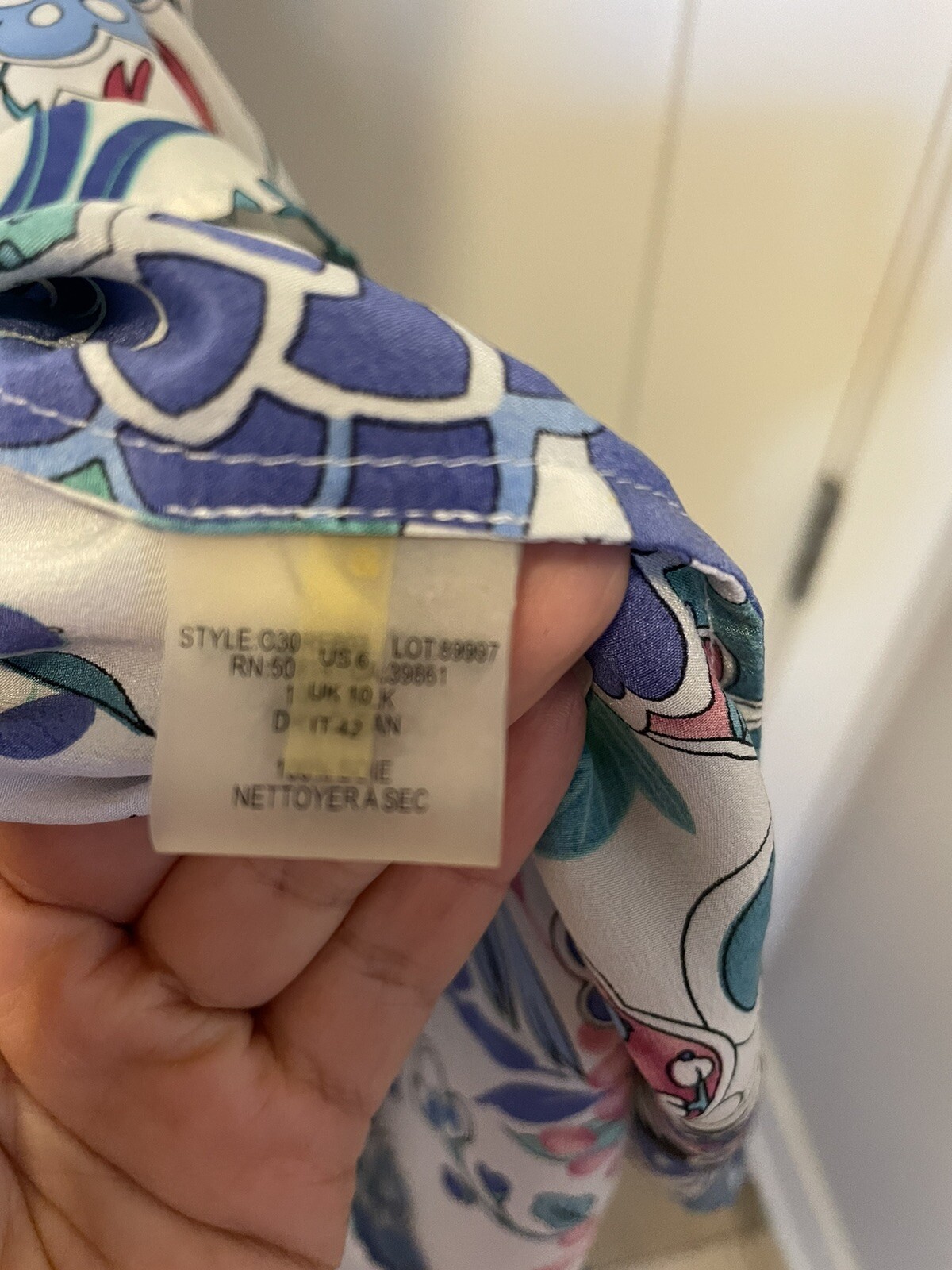 EUC Elie Tahari Womens Blue Floral Sleeveless Silk Mini Dress US 6 $349