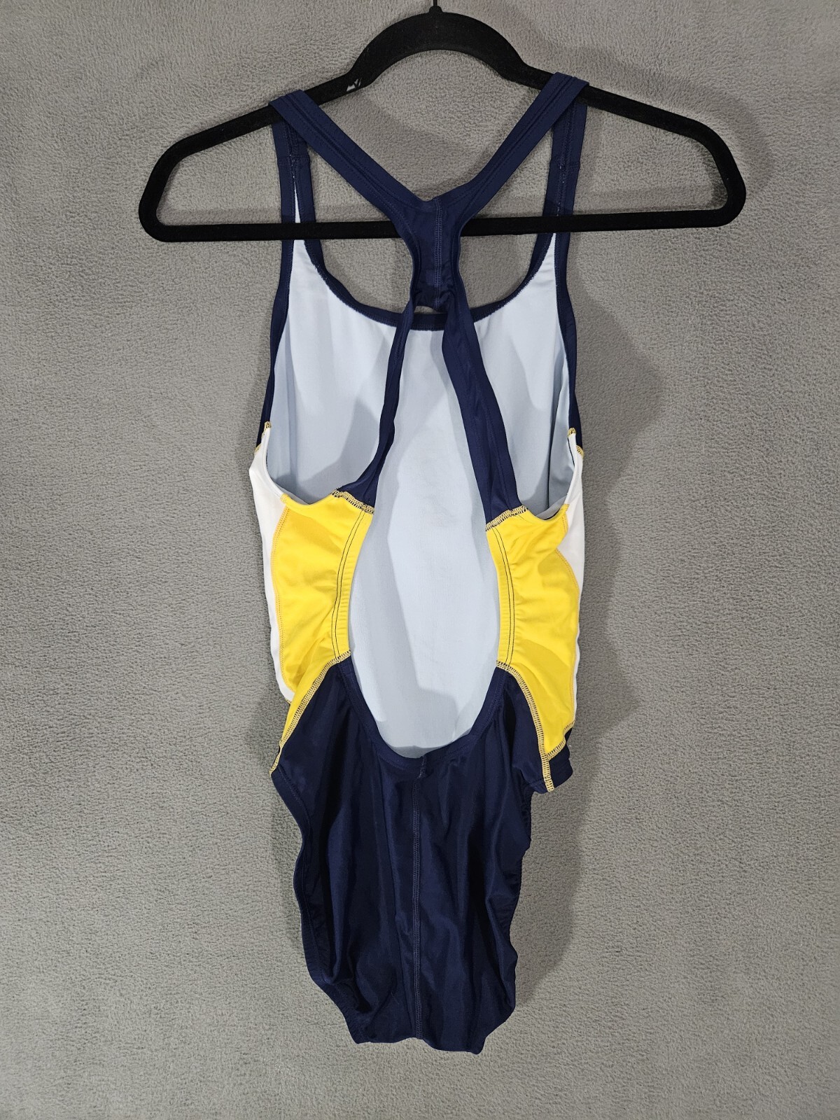 Nike Womens Multicolor 10 Racerback Competition Swimsuit One Piece Navy Stretch