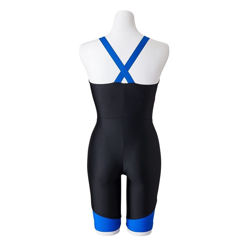 Mizuno Women’s Stroke ONE All-in-One Swim Fitness Suit N2JGB30292 Black/Blue