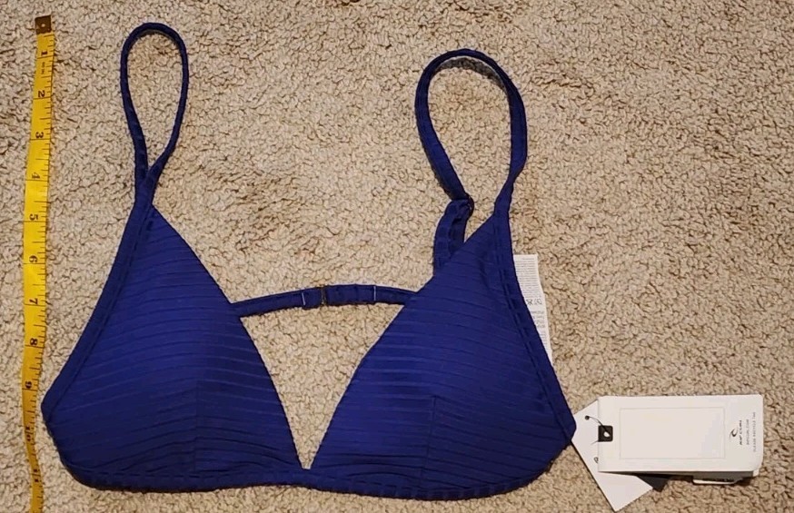Rip Curl Women’s Standard Premium Surf Fixed Triangle Top Blue Size M New