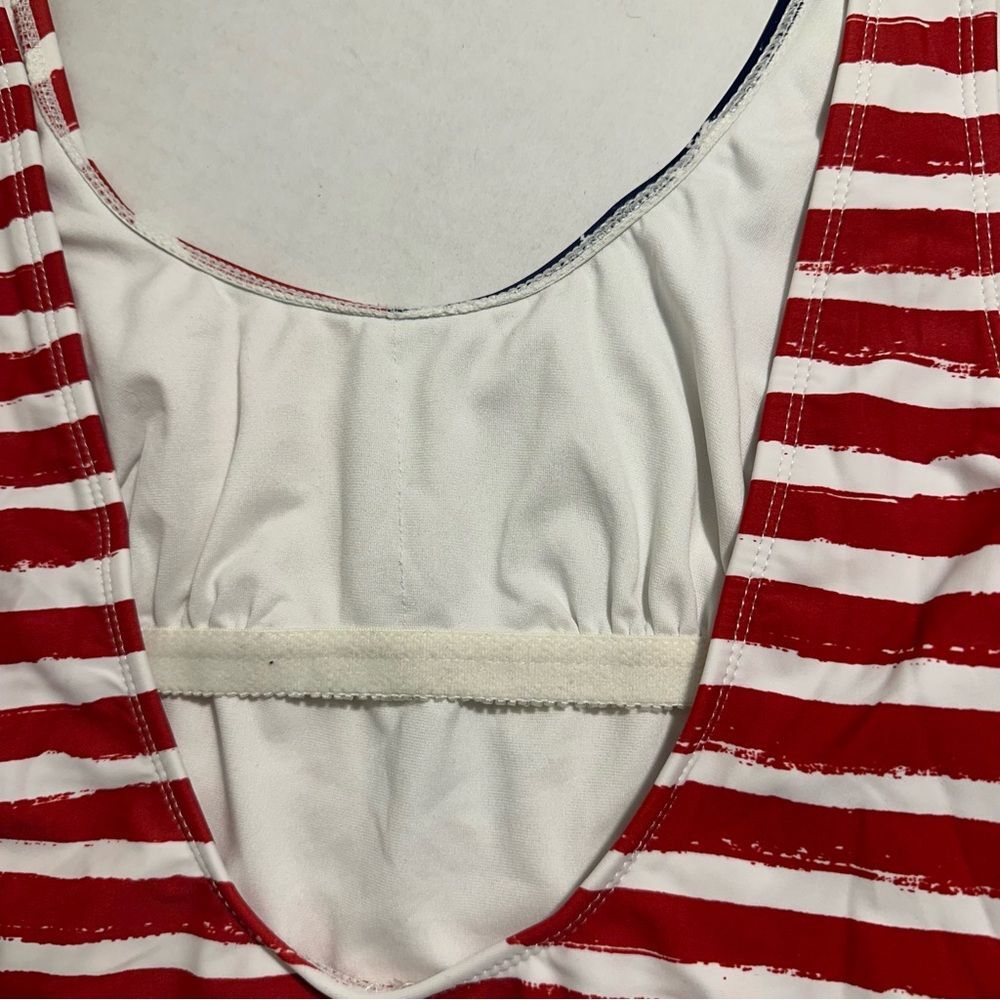 XHILARATION USA RED WHITE BLUE One Piece Swimsuit LARGE PATRIOTIC