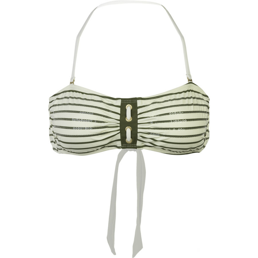 SPERRY Top-Sider BANDEAU Bikini TOP Bra SWIMSUIT Swim SWIMWEAR Beach IVORY Olive