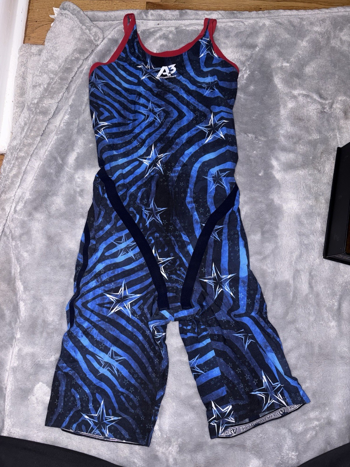 A3 Performance Phenom Powerback Competitive Racing Swimsuit Blue Size 28