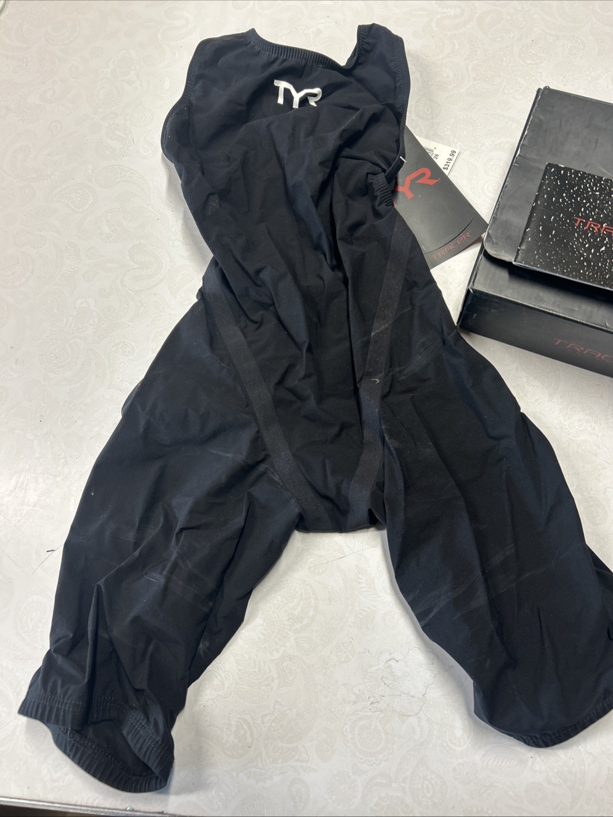 TYR Women’s 26 Black Tracer B-Series Aeroback Swim Short John USA Made New Box