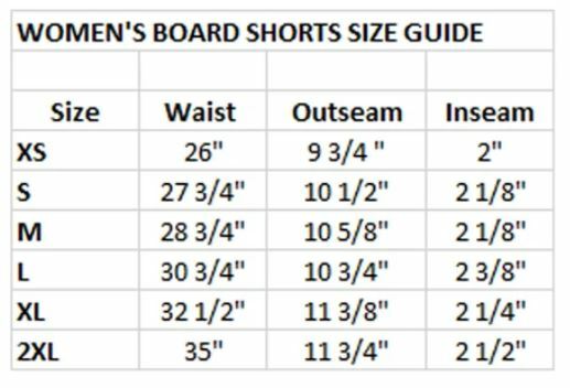 Sea Fear Ladies Women’s Board Shorts Swimwear Swimsuit Blue Water